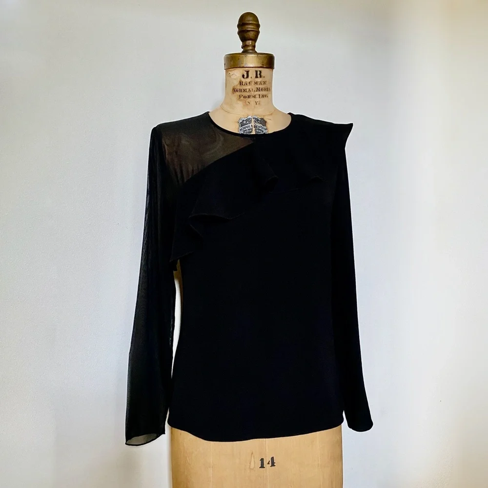 Cushnie Et Ochs Bella Ruffled Blouse size L - Picture 5 of 8